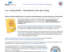 Tablet Screenshot of mw-verlag.de